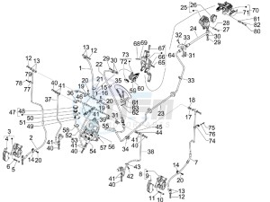 MP3 125 ie Touring drawing Brakes hose  - Calipers