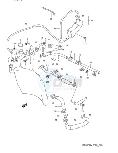 RF900R (E28) drawing RADIATOR HOSE