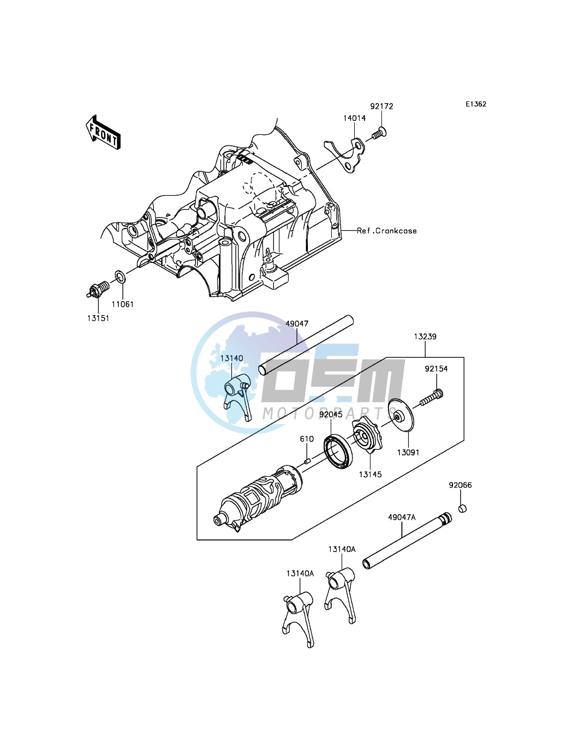 Gear Change Drum/Shift Fork(s)