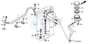 CB600F3A Europe Direct - (ED / ST 25K) drawing REAR BRAKE MASTER CYLINDER (CB600F/F3)