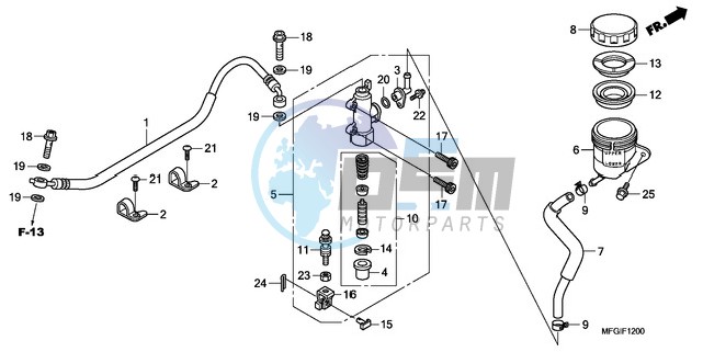 REAR BRAKE MASTER CYLINDER (CB600F/F3)