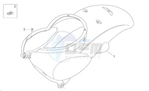 Scarabeo 50 2t (eng. Minarelli) drawing Rear body I - Rear fairing