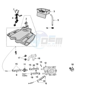 VIVA 3 L 50 4T A drawing TANK AND FUEL PUMP TAIYOGIKEN