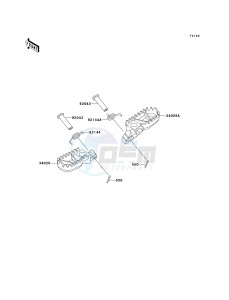 KDX 220 A [KDX220R] (A4-A8) [KDX220R] drawing FOOTRESTS