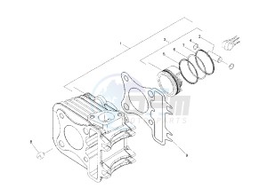 Zip 50 4T drawing Cylinder - Piston