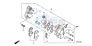 PES125R9 Europe Direct - (ED / STC) drawing FRONT BRAKE CALIPER