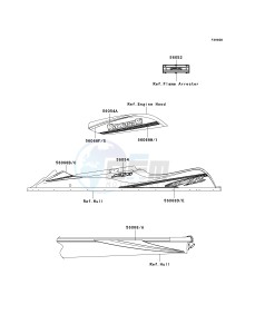 JS 800 A [800 SX-R] (A6F-A9F) A8F drawing DECALS-- BLUE- --- A8F- --- US- -