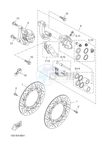 YP400RA X-MAX 400 ABS (BL11 BL11 BL11 BL11) drawing FRONT BRAKE CALIPER