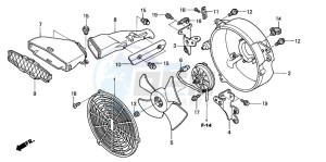 TRX400FA FOURTRAX AT drawing COOLING FAN