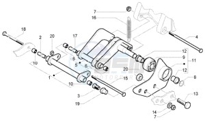 X9 250 Evolution drawing Swinging arm