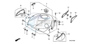 CBR1000RAA F / ABS CMF drawing TOP SHELTER