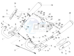 V7 III Special 750 e4 (NAFTA) drawing Exhaust pipe