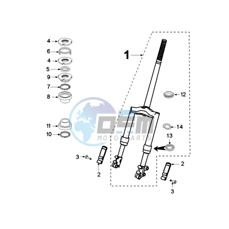 FRONT FORK / STEERINGHEAD