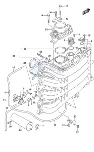 DF 150 drawing Inlet Manifold/Throttle Body