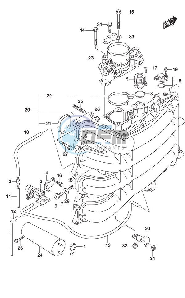 Inlet Manifold/Throttle Body