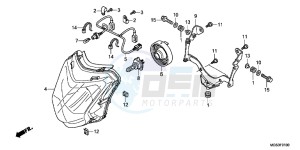 NC700XD NC700X 2ED drawing HEADLIGHT