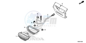 TRX250TEG TRX250T Europe Direct - (ED) drawing TAILLIGHT