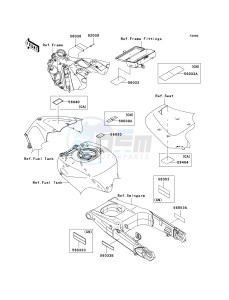 KRF 750 F [TERYX 750 4X4 NRA OUTDOORS] (F8F) C9FA drawing LABELS