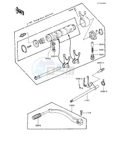 KZ 550 M [LTD SHAFT] (M1) [LTD SHAFT] drawing GEAR CHANGE MECHANISM