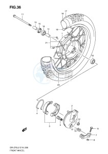 DR-Z70 EU drawing FRONT WHEEL