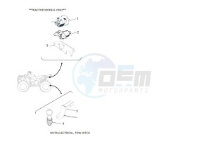 YFM700FWAD GRIZZLY 700 EPS (BLT5) drawing WVTA ELECTRICAL, TOW HITCH