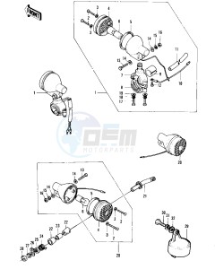 F9 (B-C) 350 drawing TURN SIGNALS -- 74-75 F9-B_F9-C 350- -