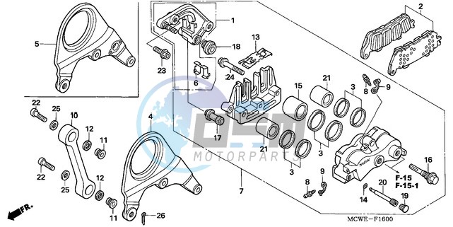 REAR BRAKE CALIPER