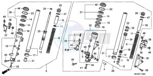 GL18009 BR / AB - (BR / AB) drawing FRONT FORK