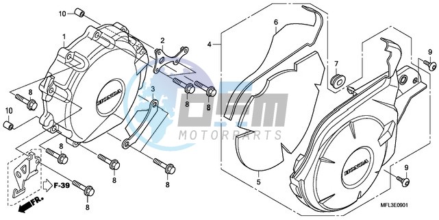 A.C. GENERATOR COVER (CBR 1000RA)