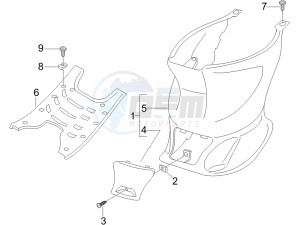 Stalker 50 drawing Central cover - Footrests