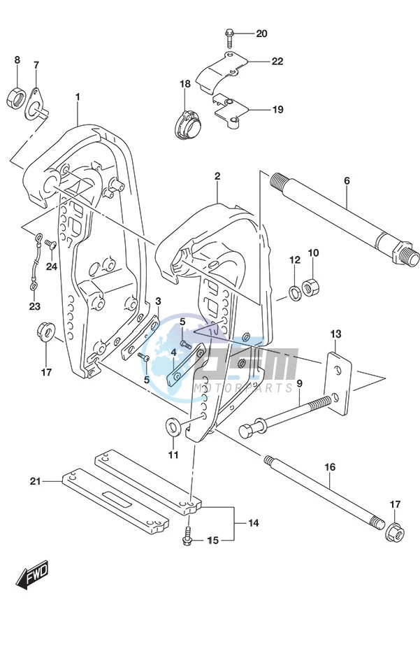 Clamp Bracket w/Transom (X or XX)