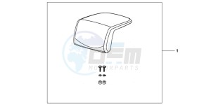 NC700XAD NC700X ABS Europe Direct - (ED) drawing TOP BOX PILLION PAD (TOP)