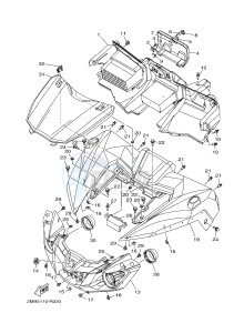 YXE700ES YXE70WPSG WOLVERINE R (BN54) drawing FRONT FENDER