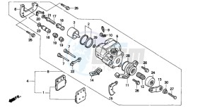 TRX300EX FOURTRAX 300 EX drawing REAR BRAKE CALIPER