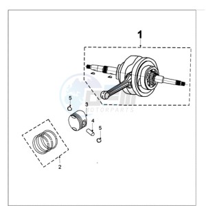 TWEET 50 A drawing CRANKSHAFT AND ZUIGER