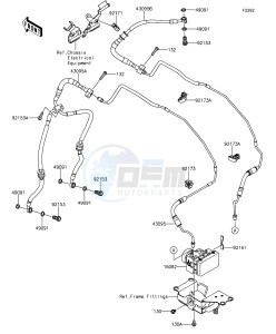 Z1000 ABS ZR1000GEFA FR GB XX (EU ME A(FRICA) drawing Brake Piping