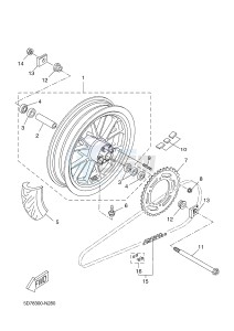 YZF-R125 R125 (5D7W 5D7W 5D7W 5D7W) drawing REAR WHEEL