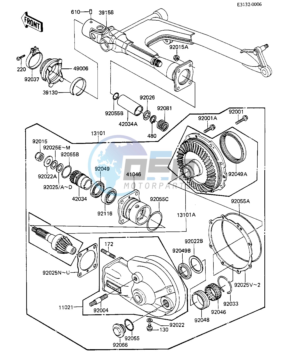 DRIVE SHAFT_FINAL GEARS -- KZ550-F1- -