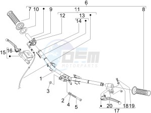 Fly 100 4t 2008 drawing Handlebars - Master cilinder