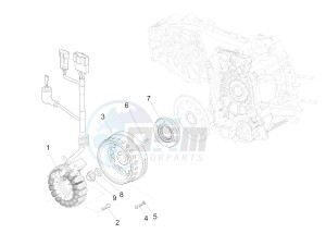 MP3 500 Sport Business ABS E3-E4 (NAFTA) drawing Flywheel magneto