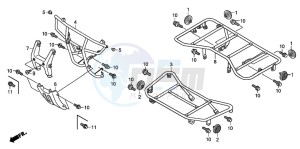 TRX250TE FOURTRAX ES drawing CARRIER