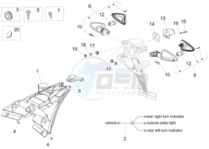 RS 50 RS4 50 2T E4 (APAC, EMEA) drawing Rear lights