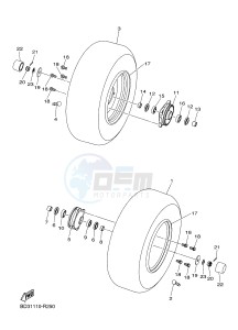 YFM90R YFM09RYXH (BD39) drawing FRONT WHEEL