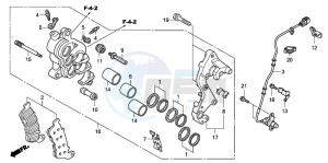 CBF600SA drawing FRONT BRAKE CALIPER (R.) (CBF600SA8/NA8)