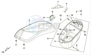 MIO 100 L6 drawing BUDDYSEAT - HELMET BOX