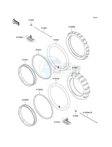 KLX 300 A [KLX300R] (A2-A6) [KLX300R] drawing WHEELS_TIRES