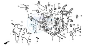 VT750CD3 drawing FRAME BODY