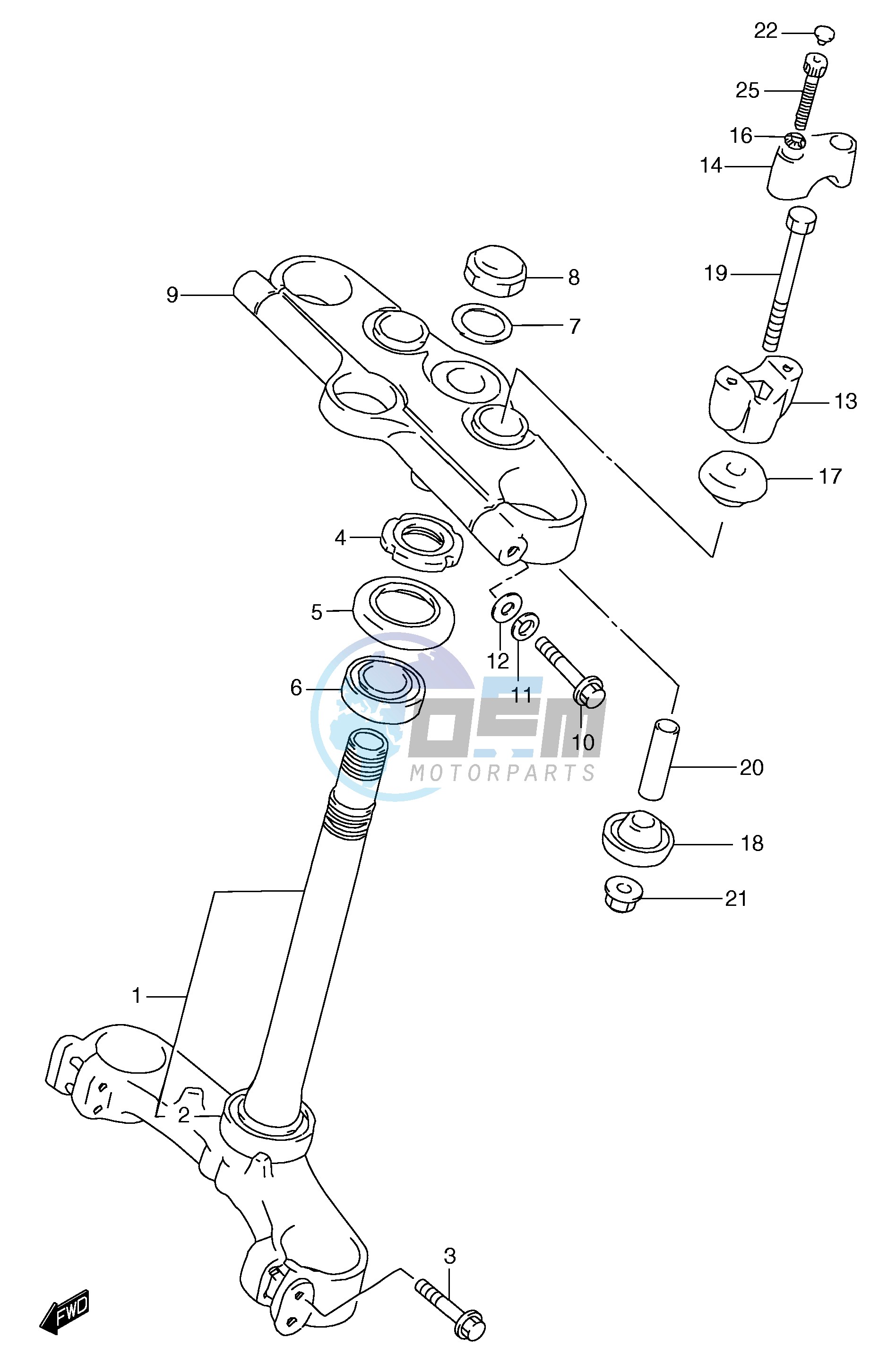 STEERING STEM (GSF1200SAV SAW SAX SAY)