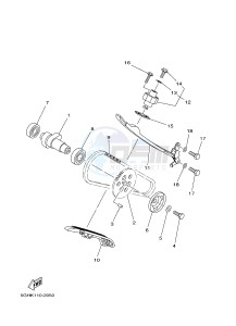 YFM450FWAD YFM45FGPB GRIZZLY 450 EPS (1CTC 1CTD 1CTE) drawing CAMSHAFT & CHAIN