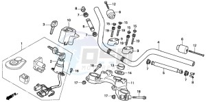 CB250 TWO FIFTY drawing HANDLE PIPE/TOP BRIDGE